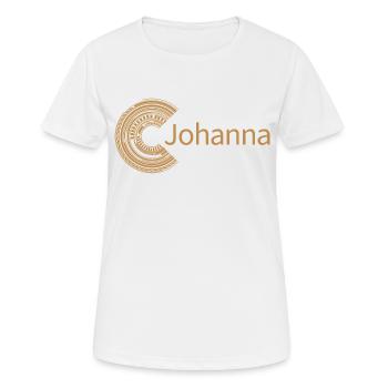 Pour Johanna - T-shirt respirant Femme - blanc - Devant - AI Model Female 172 dark (172cm)
