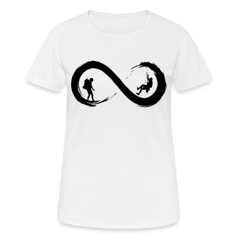 Unendliches Klettern - Frauen T-Shirt atmungsaktiv - Weiß - Vorne - AI Model Female 172 dark (172cm)
