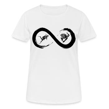 Plonger à l'infini - T-shirt respirant Femme - blanc - Devant - AI Model Female 172 dark (172cm)