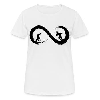 Eishockey bis ins Unendliche - Frauen T-Shirt atmungsaktiv - Weiß - Vorne - AI Model Female 172 dark (172cm)