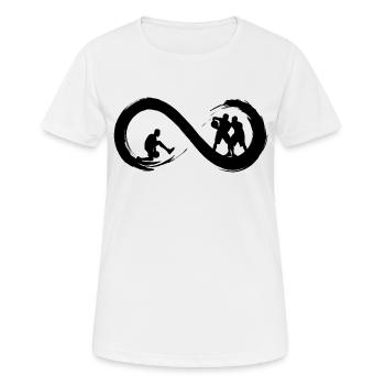 Basketball bis ins Unendliche - Frauen T-Shirt atmungsaktiv - Weiß - Vorne - AI Model Female 172 dark (172cm)