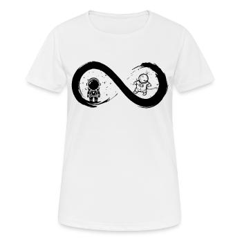 Astronaut bis ins Unendliche - Frauen T-Shirt atmungsaktiv - Weiß - Vorne - AI Model Female 172 dark (172cm)