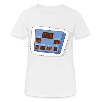 Ballsport - Frauen T-Shirt atmungsaktiv - Weiß - Vorne - AI Model Female 172 dark (172cm)