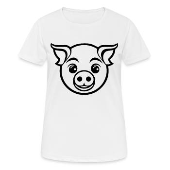 Pig Piggy Sow - Women's Breathable T-Shirt - white - Front - AI Model Female 172 dark (172cm)