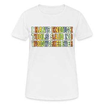Jackhammer Plumber Carpentry Logging - Women's Breathable T-Shirt - white - Front - AI Model Female 172 dark (172cm)