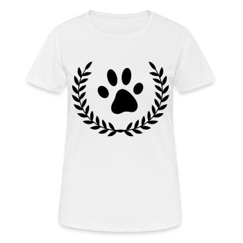 kranz pfote - Frauen T-Shirt atmungsaktiv - Weiß - Vorne - AI Model Female 172 dark (172cm)