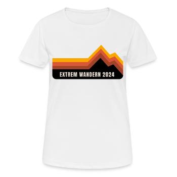 Extrem Wandern 2024 - Frauen T-Shirt atmungsaktiv - Weiß - Vorne - AI Model Female 172 dark (172cm)