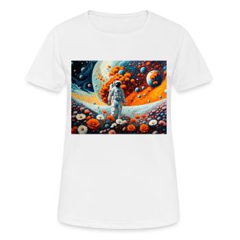 Flower Power #19 - T-shirt respirant Femme - blanc - Devant - AI Model Female 172 dark (172cm)