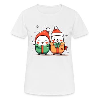 Copains de Noël - T-shirt respirant Femme - blanc - Devant - AI Model Female 172 dark (172cm)