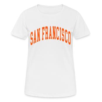 San Francisco - T-shirt respirant Femme - blanc - Devant - AI Model Female 172 dark (172cm)