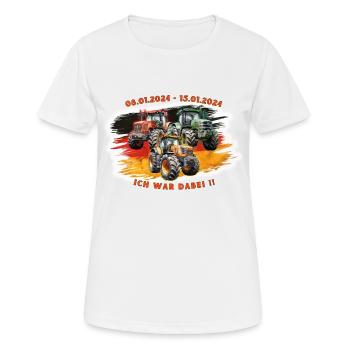 08.01.2024 bis 15.01.2024 ICH WAR DABEI - Frauen T-Shirt atmungsaktiv - Weiß - Vorne - AI Model Female 172 dark (172cm)