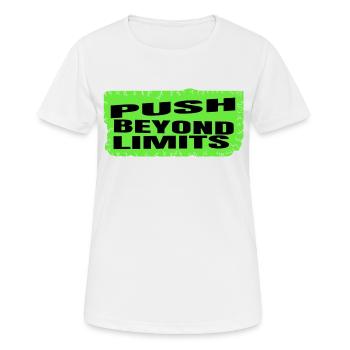 Cadeau heureux Endurance physique - T-shirt respirant Femme - blanc - Devant - AI Model Female 172 dark (172cm)