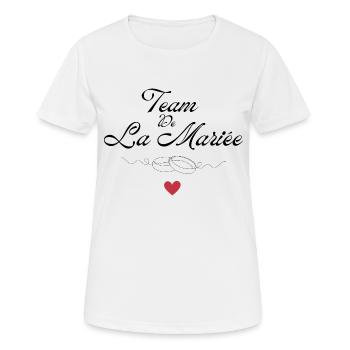 Braut Team - Braut Team - Frauen T-Shirt atmungsaktiv - Weiß - Vorne - AI Model Female 172 dark (172cm)