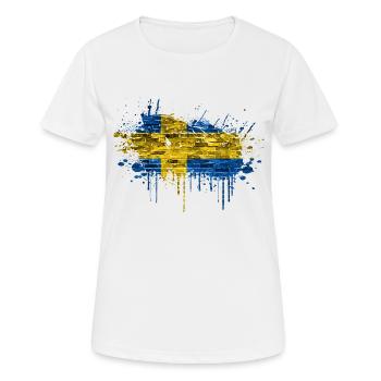 Suède Suède Scandinavie Pays nordiques Viking Europe - T-shirt respirant Femme - blanc - Devant - AI Model Female 172 dark (172cm)