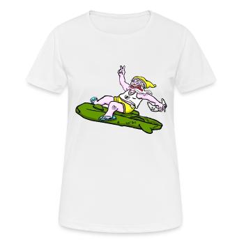 Gros garçon - T-shirt respirant Femme - blanc - Devant - AI Model Female 172 dark (172cm)