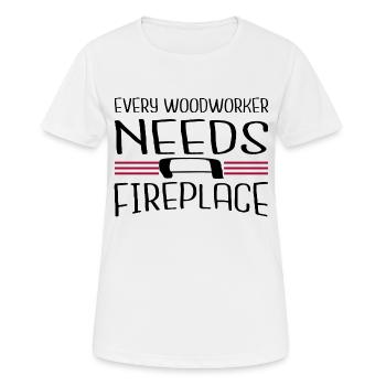 carpenter funny sayings chainsaw grab cutter - Frauen T-Shirt atmungsaktiv - Weiß - Vorne - AI Model Female 172 dark (172cm)