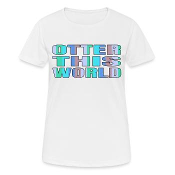 present night sky space ship astronomy colors - Women's Breathable T-Shirt - white - Front - AI Model Female 172 dark (172cm)