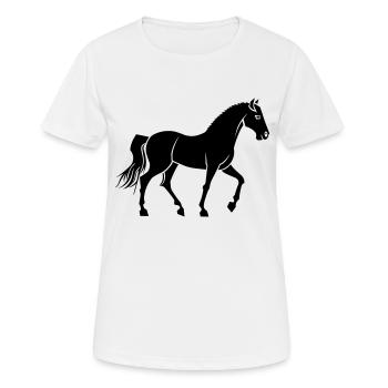 Cheval - T-shirt respirant Femme - blanc - Devant - AI Model Female 172 dark (172cm)