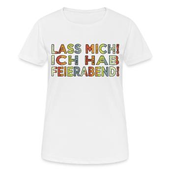lachen ist die beste medizin - Frauen T-Shirt atmungsaktiv - Weiß - Vorne - AI Model Female 172 dark (172cm)