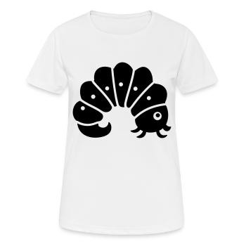Raupe - Frauen T-Shirt atmungsaktiv - Weiß - Vorne - AI Model Female 172 dark (172cm)