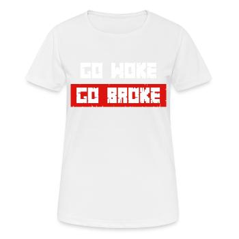 Allez woke allez fauché - T-shirt respirant Femme - blanc - Devant - AI Model Female 172 dark (172cm)