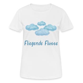 Fliegende Flüsse Wolken Regenwald Amazonas - Frauen T-Shirt atmungsaktiv - Weiß - Vorne - AI Model Female 172 dark (172cm)