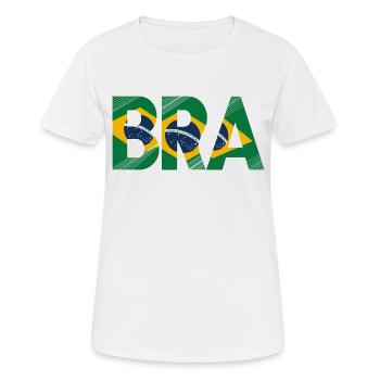 Brésil - T-shirt respirant Femme - blanc - Devant - AI Model Female 172 dark (172cm)
