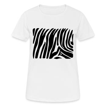 zebra - Frauen T-Shirt atmungsaktiv - Weiß - Vorne - AI Model Female 172 dark (172cm)