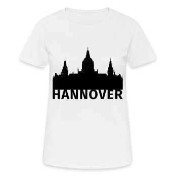 Hannover - Frauen T-Shirt atmungsaktiv - Weiß - Vorne - AI Model Female 172 dark (172cm)