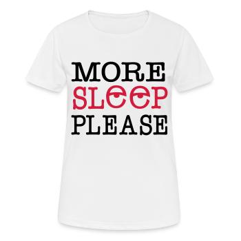 schlafen - Frauen T-Shirt atmungsaktiv - Weiß - Vorne - AI Model Female 172 dark (172cm)