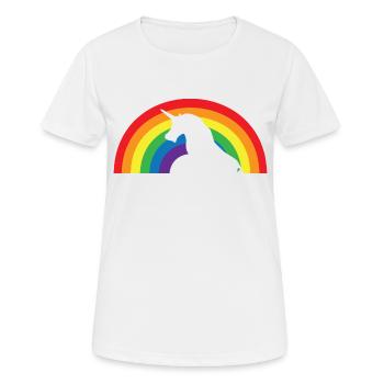 Unicorn and Rainbow - Women's Breathable T-Shirt - white - Front - AI Model Female 172 dark (172cm)
