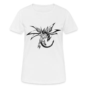 Dragontribal - Frauen T-Shirt atmungsaktiv - Weiß - Vorne - AI Model Female 172 dark (172cm)