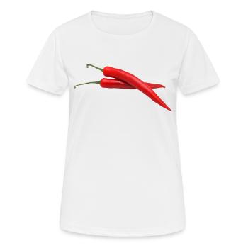 paprika chilli chili pepper citrus veggie vegetable - Women's Breathable T-Shirt - white - Front - AI Model Female 172 dark (172cm)
