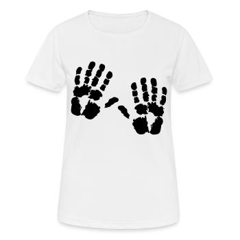 Ne me touche pas - T-shirt respirant Femme - blanc - Devant - AI Model Female 172 dark (172cm)