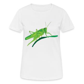 Cadeau végétarien de la sauterelle - T-shirt respirant Femme - blanc - Devant - AI Model Female 172 dark (172cm)