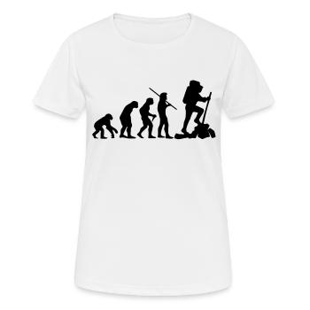 alpinistes Evolution / randonneurs - T-shirt respirant Femme - blanc - Devant - AI Model Female 172 dark (172cm)