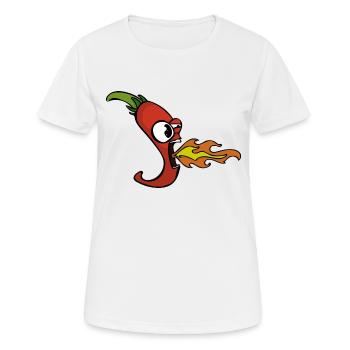 Scharfes Chili - Frauen T-Shirt atmungsaktiv - Weiß - Vorne - AI Model Female 172 dark (172cm)