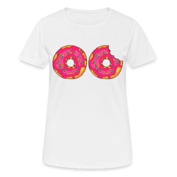 Donuts Confiserie Cookie Törtchen Kuchen Torten - Frauen T-Shirt atmungsaktiv - Weiß - Vorne - AI Model Female 172 dark (172cm)