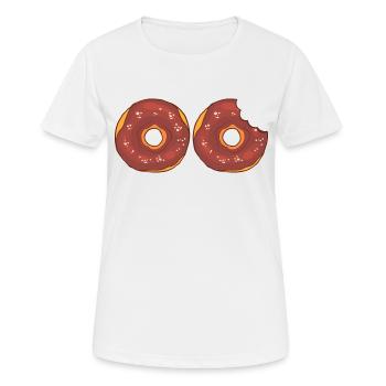Donuts Confiserie Cookie Törtchen Kuchen Torten - Frauen T-Shirt atmungsaktiv - Weiß - Vorne - AI Model Female 172 dark (172cm)