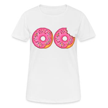 Donuts Confiserie Cookie Törtchen Kuchen Torten - Frauen T-Shirt atmungsaktiv - Weiß - Vorne - AI Model Female 172 dark (172cm)