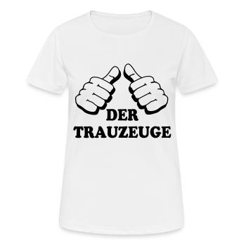 Der Trauzeuge - Frauen T-Shirt atmungsaktiv - Weiß - Vorne - AI Model Female 172 dark (172cm)