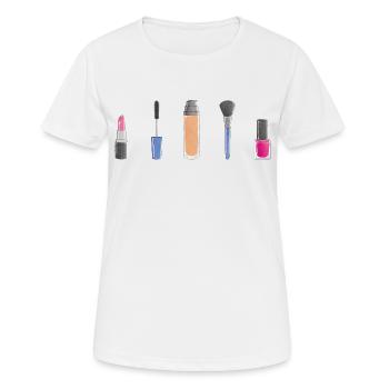 Maquillage beauté - T-shirt respirant Femme - blanc - Devant - AI Model Female 172 dark (172cm)