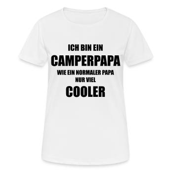 I'm a CAMPERPAPA like a normal dad only.. - Women's Breathable T-Shirt - white - Front - AI Model Female 172 dark (172cm)