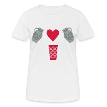 BEMBEL UND GERIPPTES - Apfelwein Motive - Frauen T-Shirt atmungsaktiv - Weiß - Vorne - AI Model Female 172 dark (172cm)