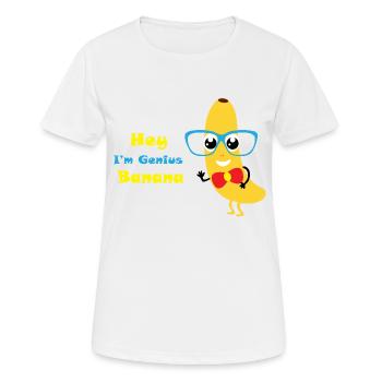 banane - T-shirt respirant Femme - blanc - Devant - AI Model Female 172 dark (172cm)