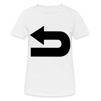 u-turn - Women's Breathable T-Shirt - white - Front - AI Model Female 172 dark (172cm)