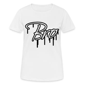 Bro Graffiti Design - T-shirt respirant Femme - blanc - Devant - AI Model Female 172 dark (172cm)