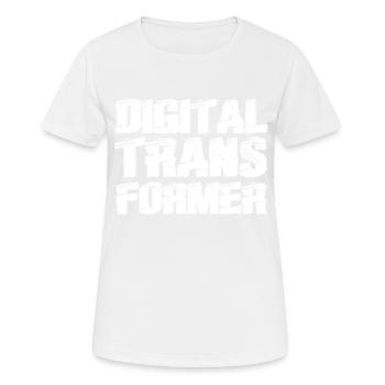 Digital Transformer - Women's Breathable T-Shirt - white - Front - AI Model Female 172 dark (172cm)