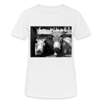 Alors quoi? baudet - T-shirt respirant Femme - blanc - Devant - AI Model Female 172 dark (172cm)