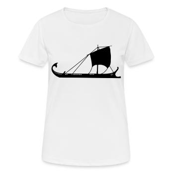 galère romaine navire Trière grec - T-shirt respirant Femme - blanc - Devant - AI Model Female 172 dark (172cm)